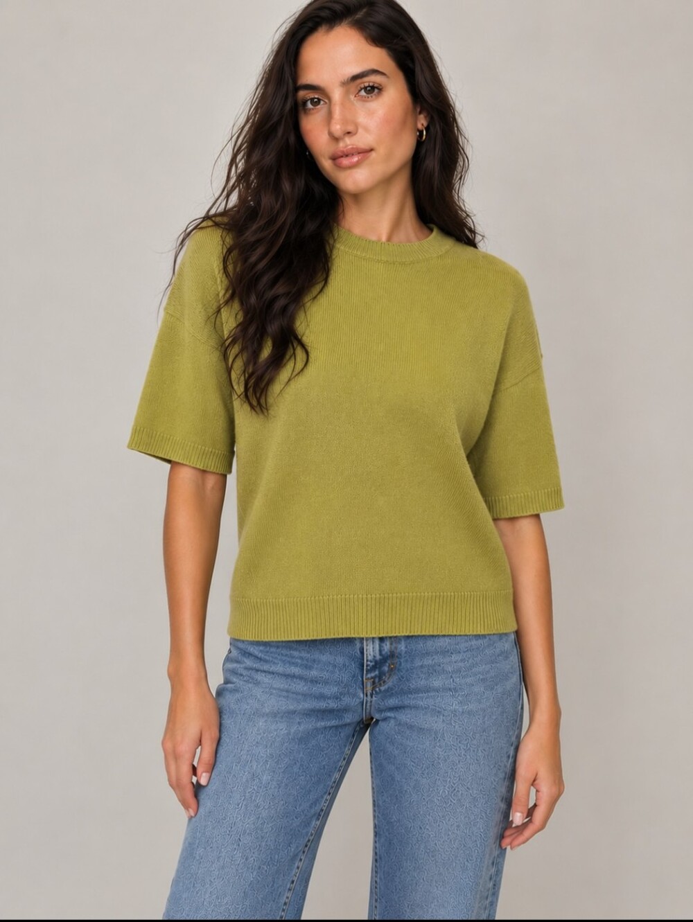 Short Sleeve Cashmere Sweater